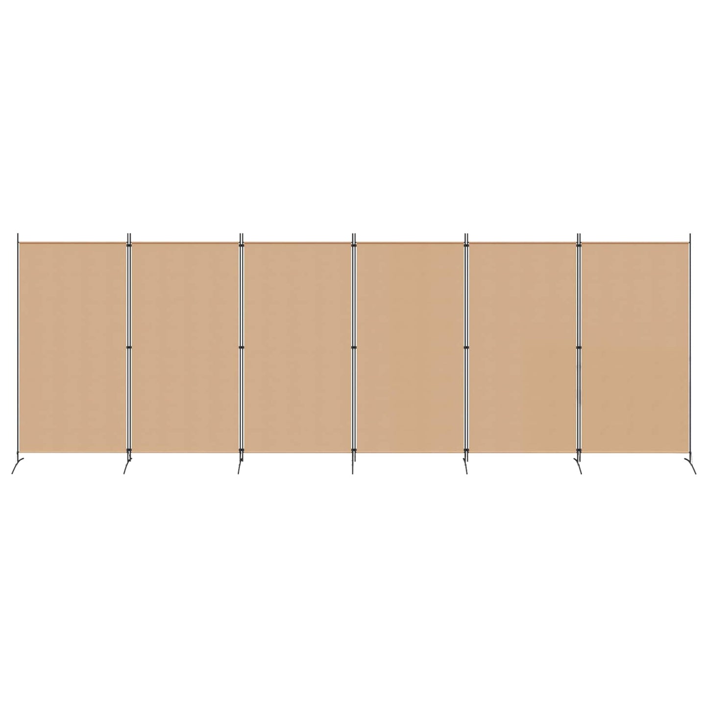 6-Panel Room Divider Beige 204.72 x 70.87 in Fabric