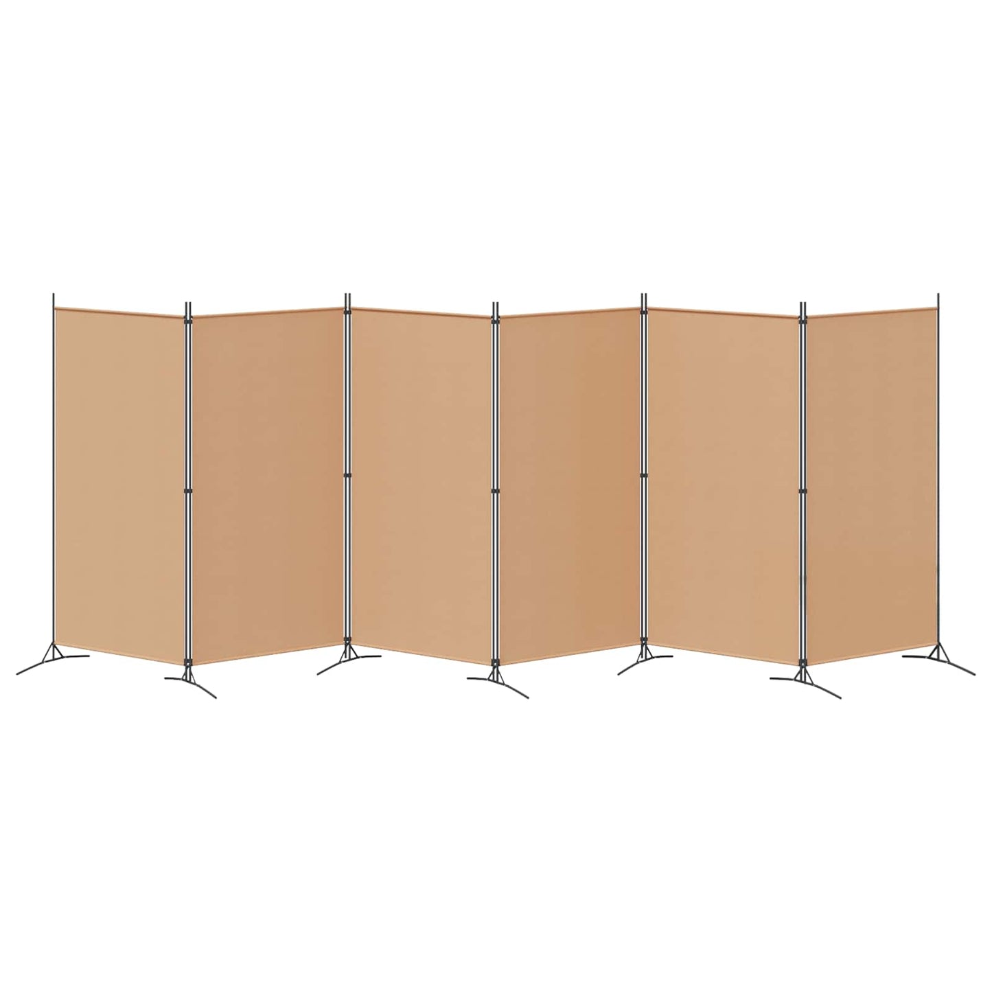 6-Panel Room Divider Beige 204.72 x 70.87 in Fabric