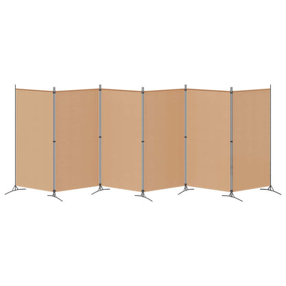 6-Panel Room Divider Beige 204.72 x 70.87 in Fabric