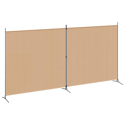 2-Panel Room Divider Beige 137.01 x 70.87 in Fabric