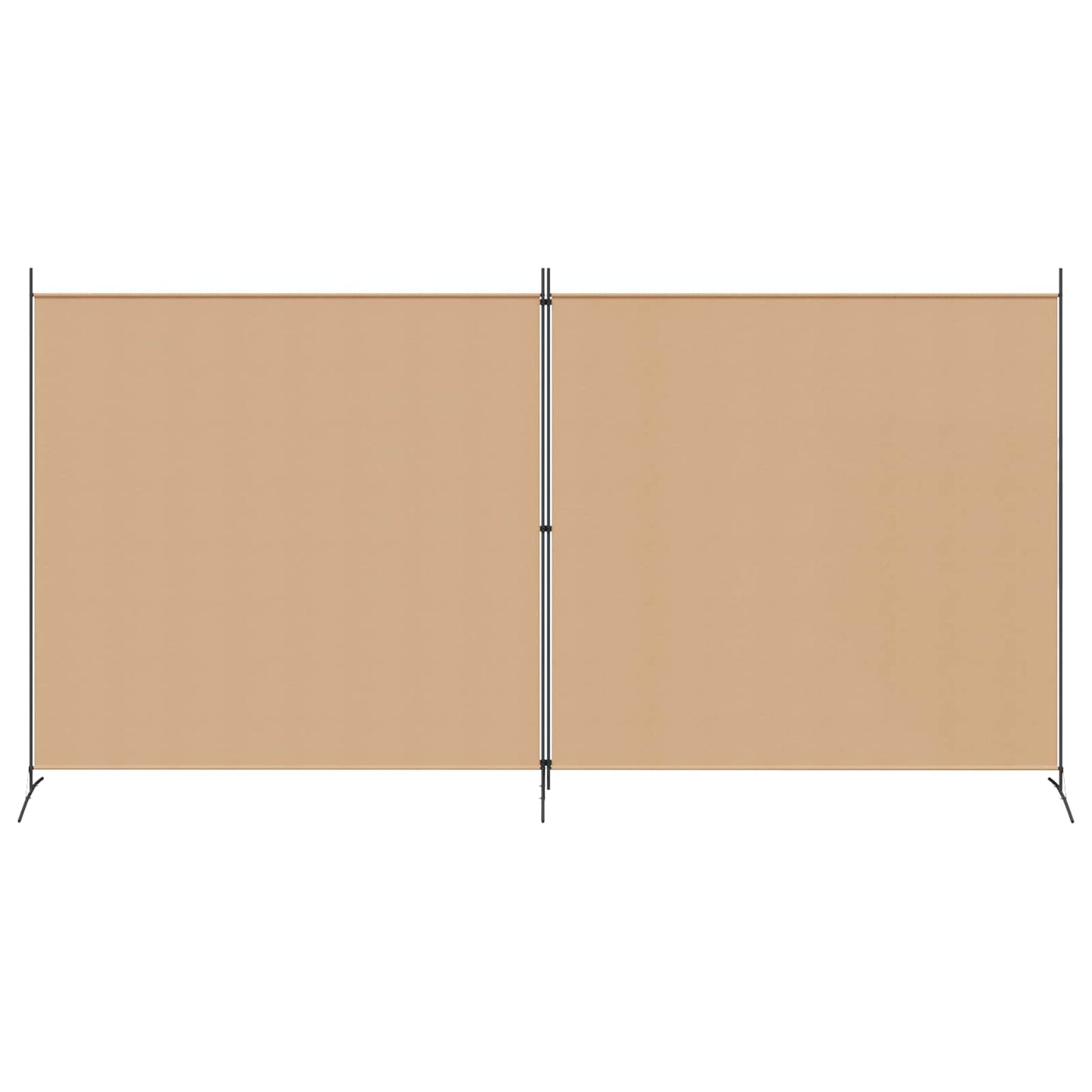 2-Panel Room Divider Beige 137.01 x 70.87 in Fabric