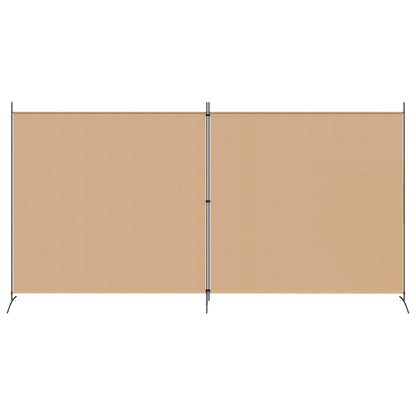 2-Panel Room Divider Beige 137.01 x 70.87 in Fabric