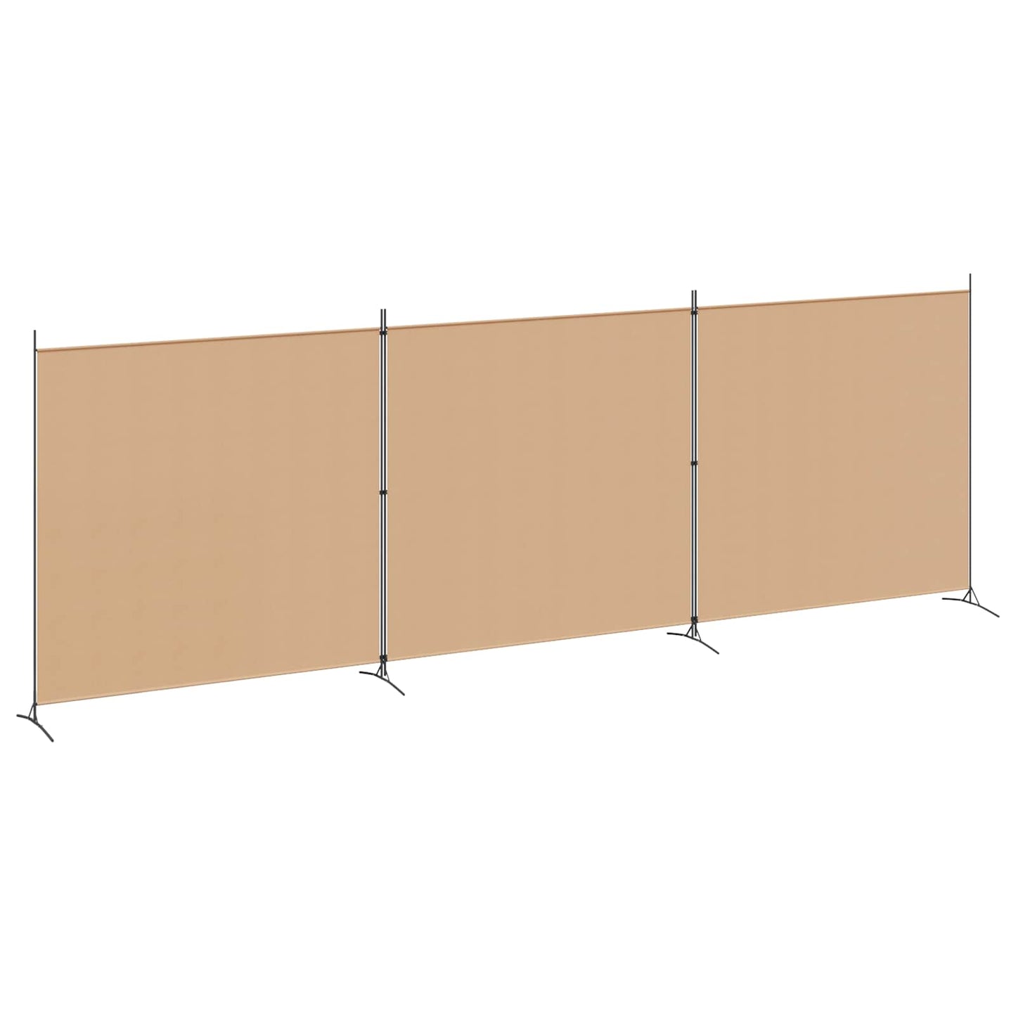 4-Panel Room Divider Beige 206.69 x 70.87 in Fabric