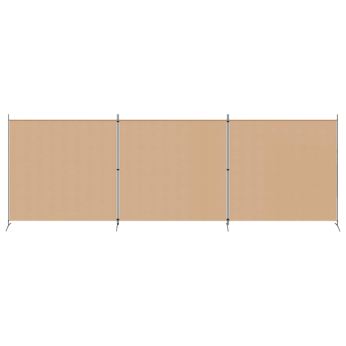 4-Panel Room Divider Beige 206.69 x 70.87 in Fabric