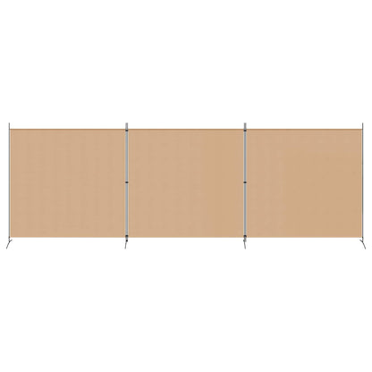 4-Panel Room Divider Beige 206.69 x 70.87 in Fabric