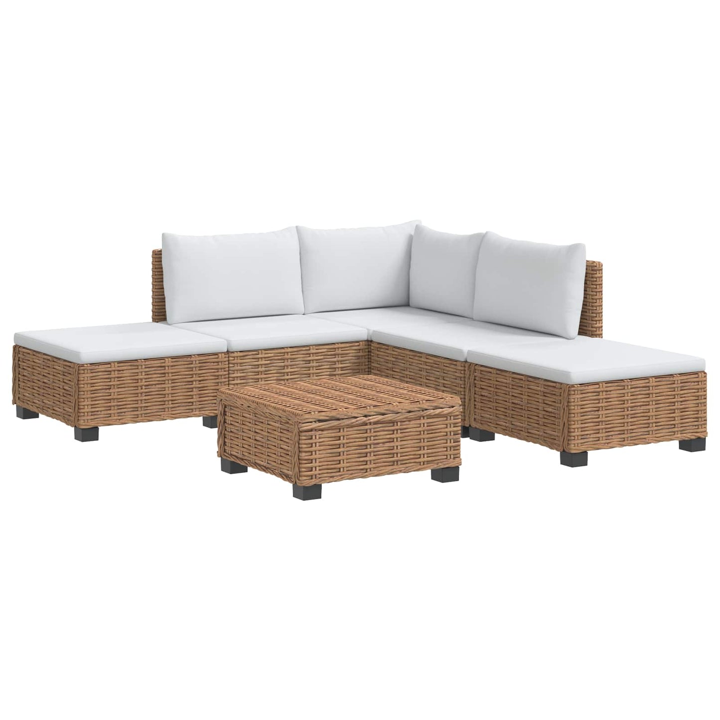 6 pcs Rattan Lounge Set with Cushions GENDT Natural Rattan