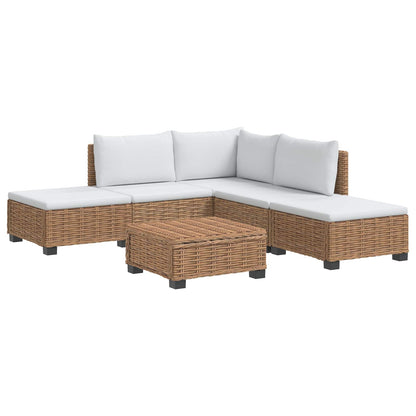 6 pcs Rattan Lounge Set with Cushions GENDT Natural Rattan