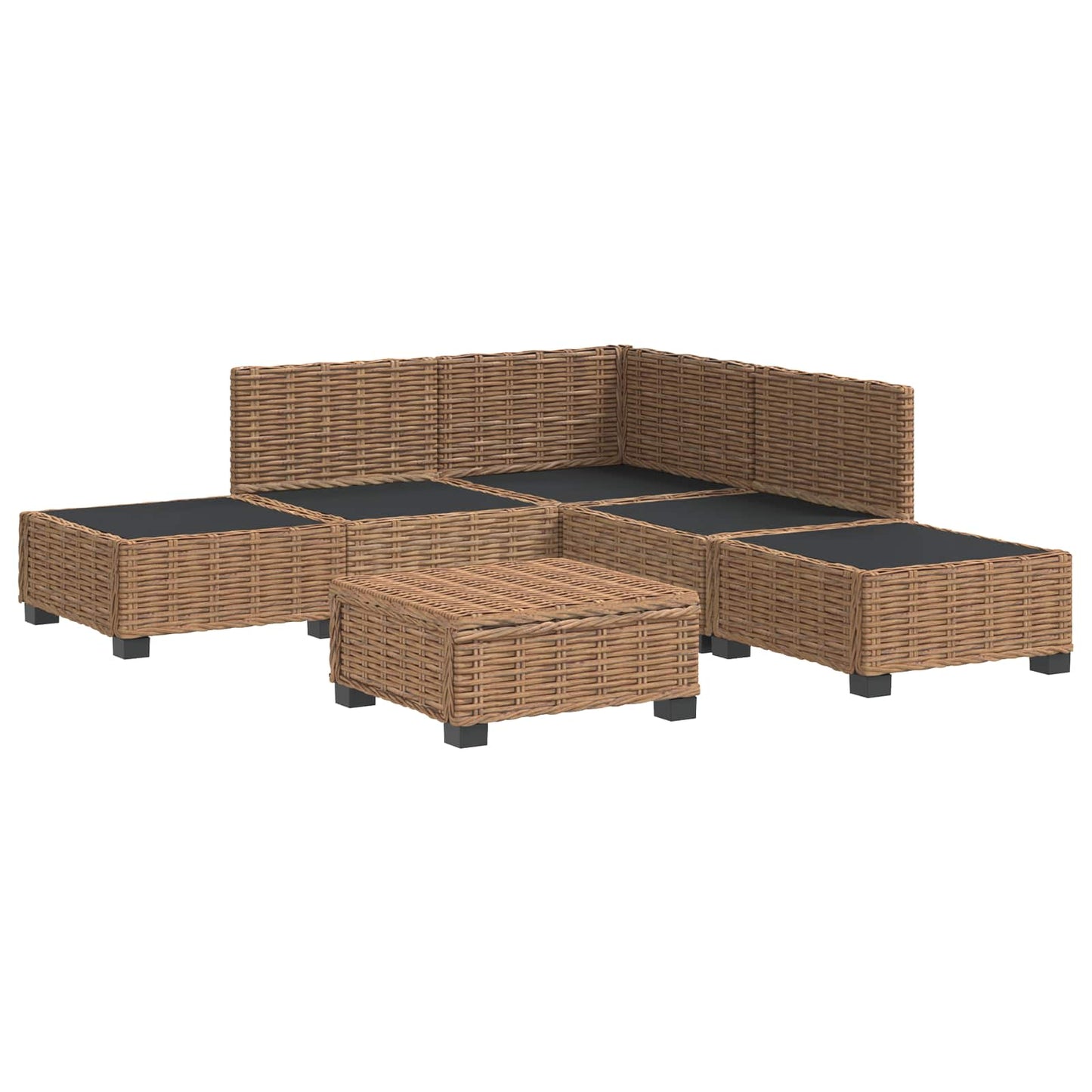 6 pcs Rattan Lounge Set with Cushions GENDT Natural Rattan