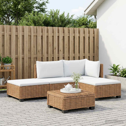 4 pcs Rattan Lounge Set with Cushions GENDT Natural Rattan