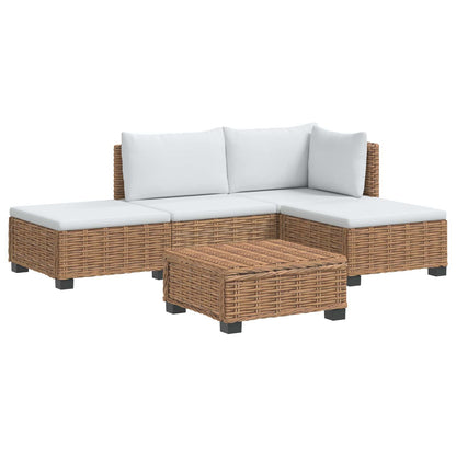 4 pcs Rattan Lounge Set with Cushions GENDT Natural Rattan