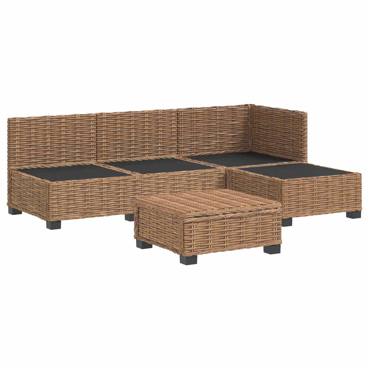 5 pcs Rattan Lounge Set with Cushions GENDT Natural Rattan