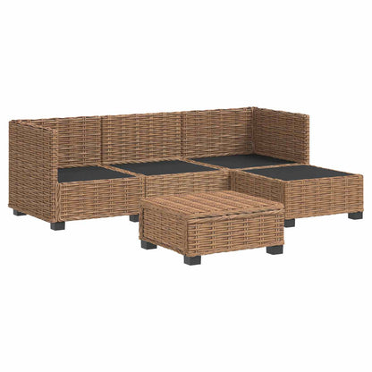 5 pcs Rattan Lounge Set with Cushions GENDT Natural Rattan