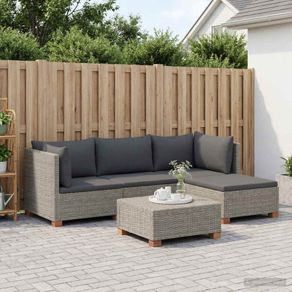 5 pcs Rattan Lounge Set with Cushions GENDT Natural Rattan