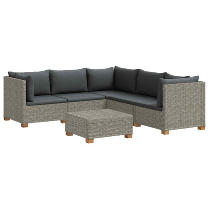 6 pcs Rattan Lounge Set with Cushions GENDT Natural Rattan