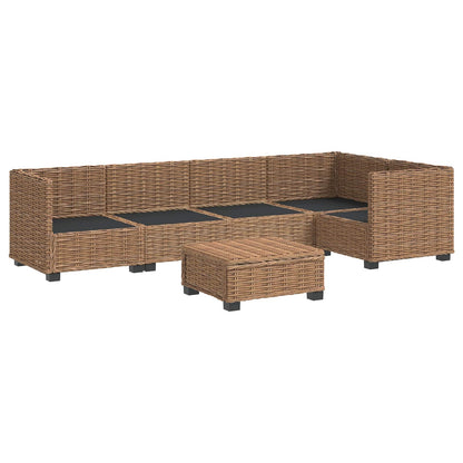 6 pcs Rattan Lounge Set with Cushions GENDT Natural Rattan