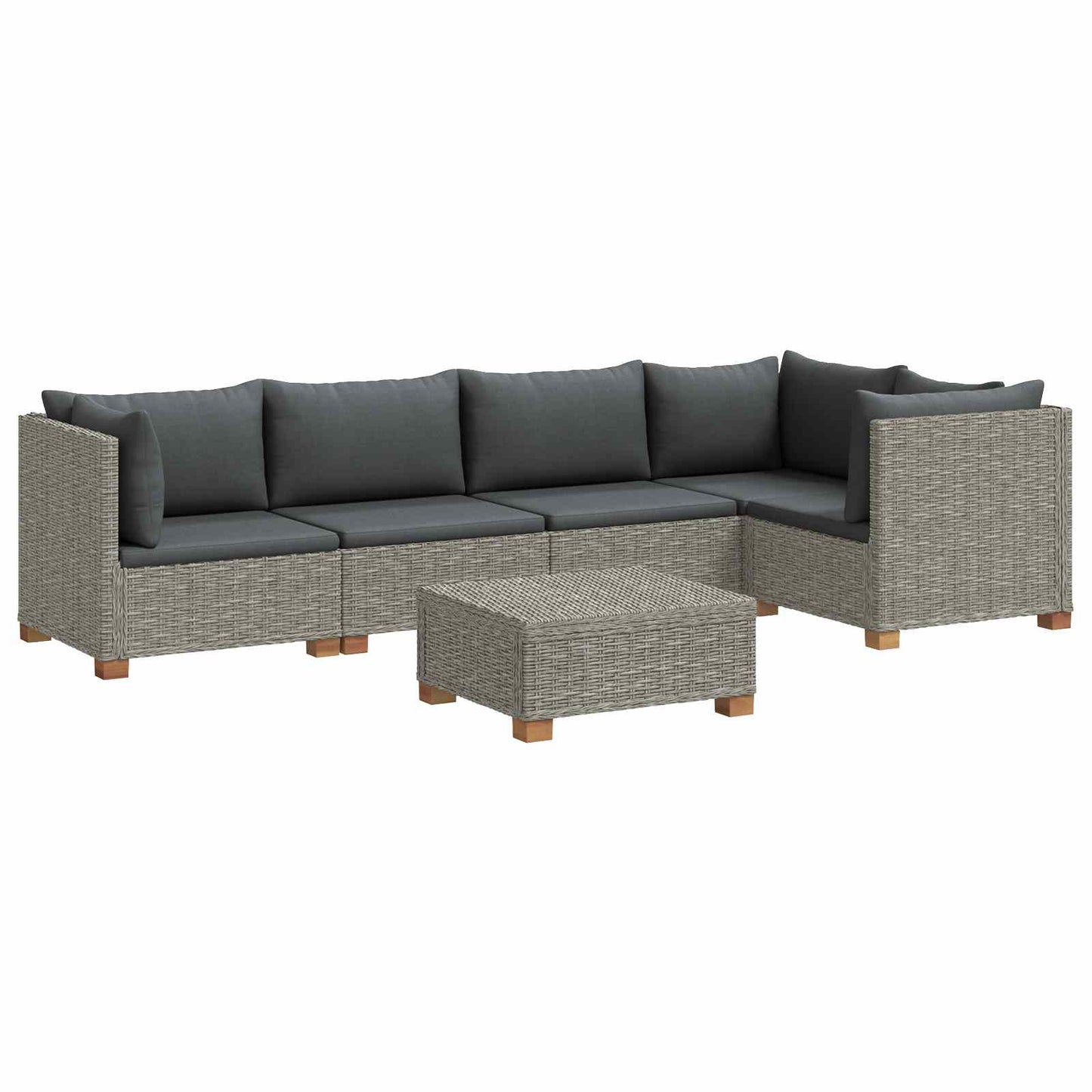 6 pcs Rattan Lounge Set with Cushions GENDT Natural Rattan