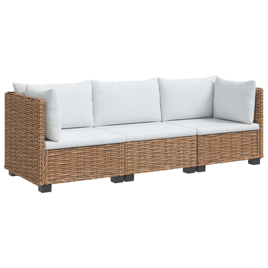 3 pcs Rattan Lounge Set with Cushions GENDT Natural Rattan