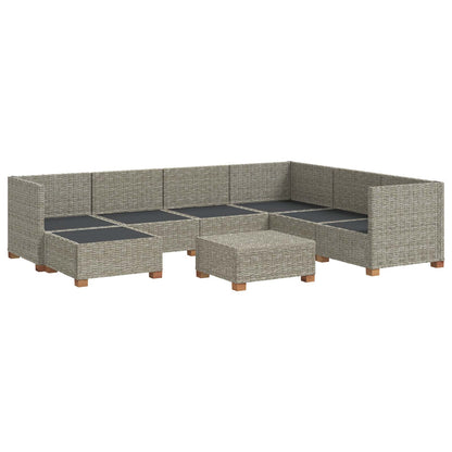 8 pcs Rattan Lounge Set with Cushions GENDT Natural Rattan
