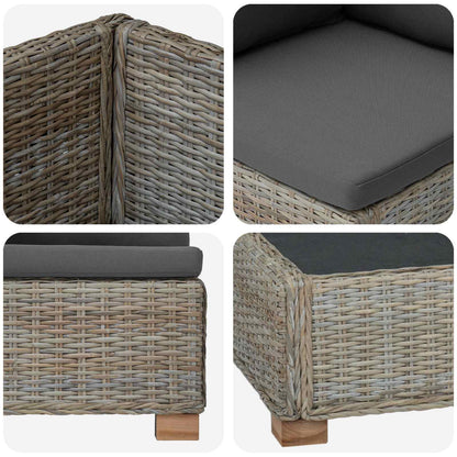 7 pcs Rattan Lounge Set with Cushions GENDT Natural Rattan