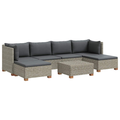 7 pcs Rattan Lounge Set with Cushions GENDT Natural Rattan