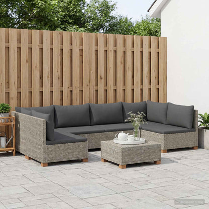 7 pcs Rattan Lounge Set with Cushions GENDT Natural Rattan