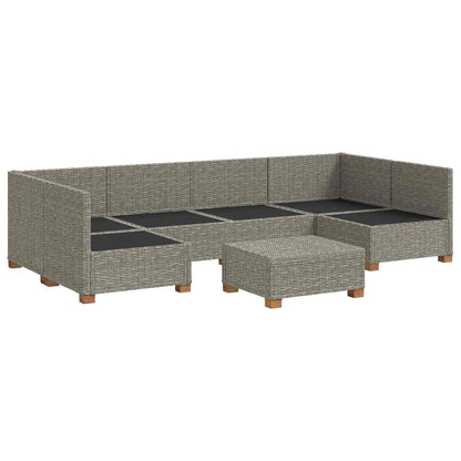7 pcs Rattan Lounge Set with Cushions GENDT Natural Rattan