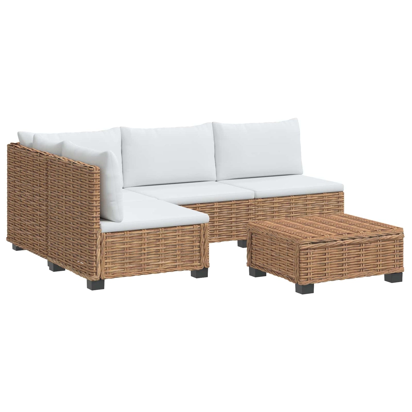 5 pcs Rattan Lounge Set with Cushions GENDT Natural Rattan