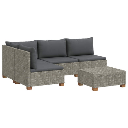5 pcs Rattan Lounge Set with Cushions GENDT Natural Rattan