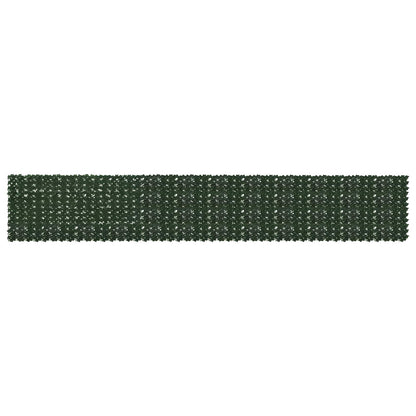 Balcony Screen with Leaves Dark Green 600 x 100 cm