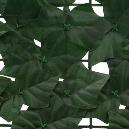 Balcony Screen with Leaves Dark Green 300 x 150 cm