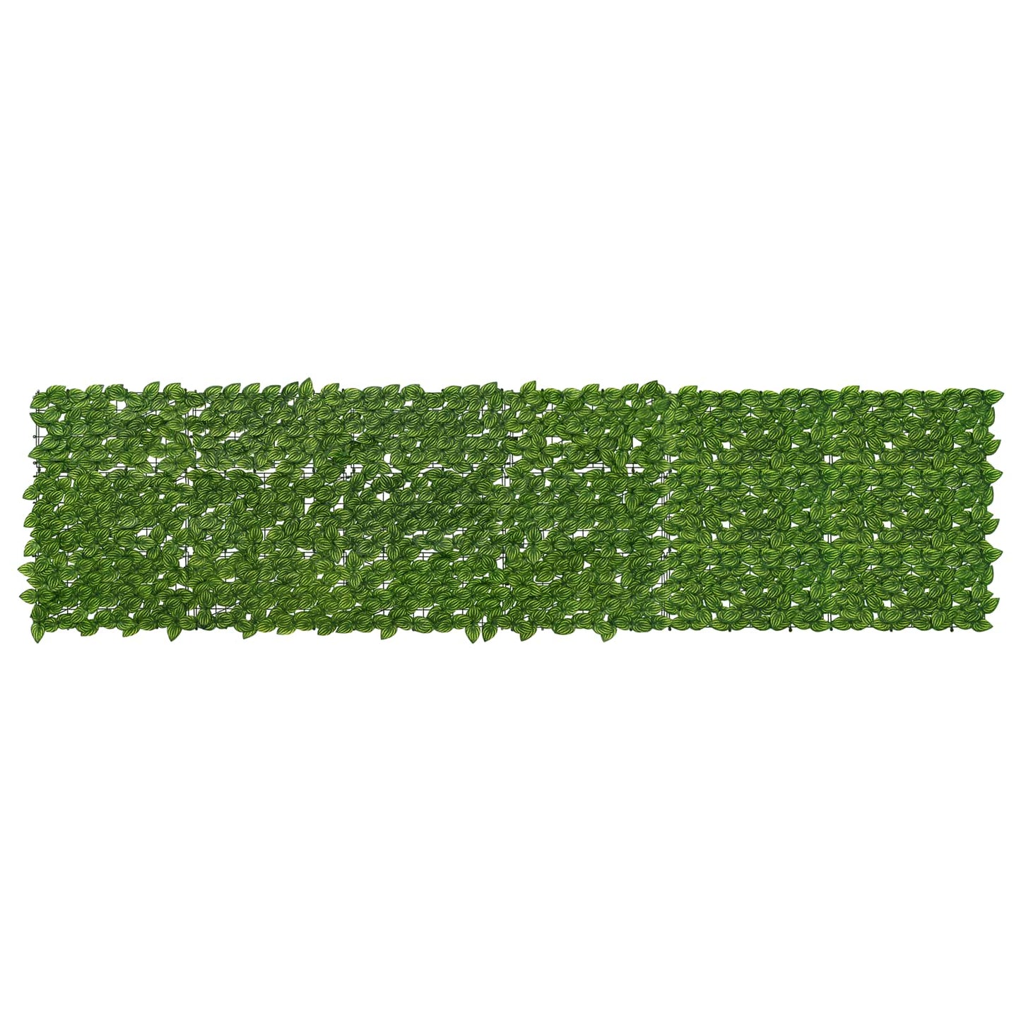 Balcony Screen with Leaves Green and Yellow 300 x 75 cm