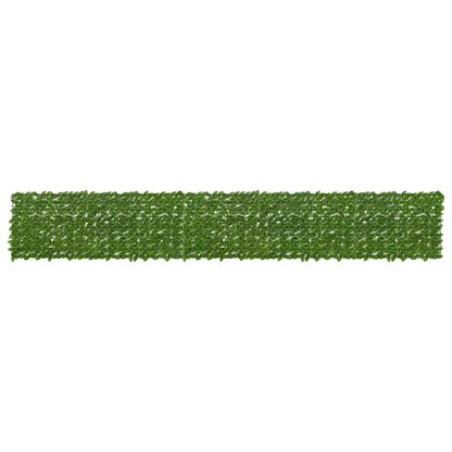 Balcony Screen with Leaves Green and Yellow 500 x 75 cm
