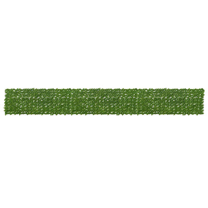 Balcony Screen with Leaves Green and Yellow 600 x 75 cm