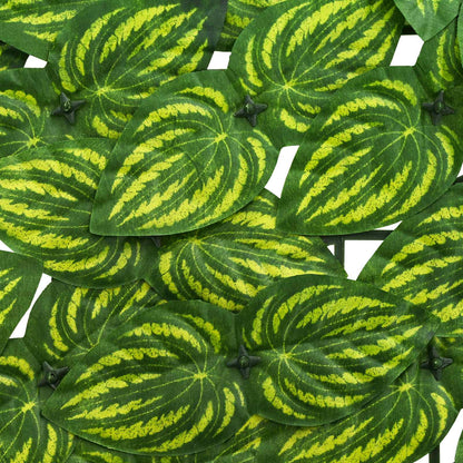 Balcony Screen with Leaves Green and Yellow 300 x 100 cm