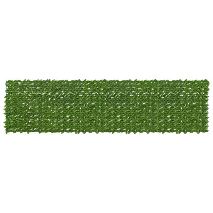 Balcony Screen with Leaves Green and Yellow 400 x 100 cm