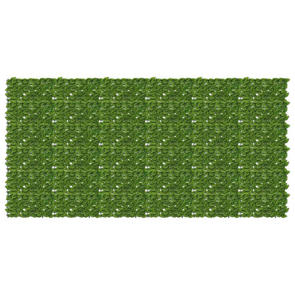 Balcony Screen with Leaves Green and Yellow 300 x 150 cm
