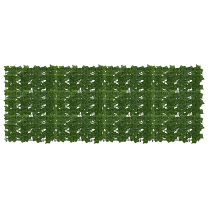 Balcony Screen with Leaves Green 200 x 75 cm