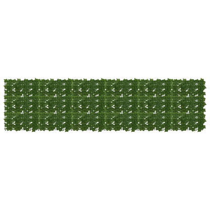 Balcony Screen with Leaves Green 300 x 75 cm