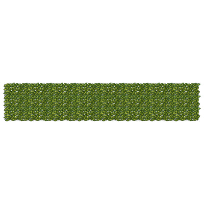 Balcony Screen with Leaves Green and Yellow 400 x 75 cm