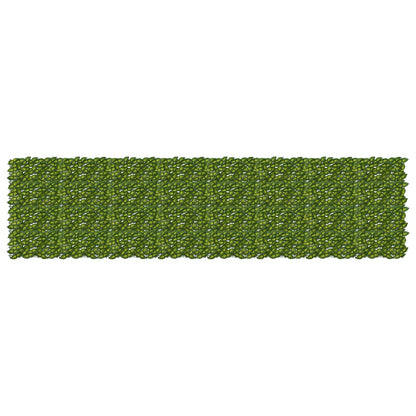 Balcony Screen with Leaves Green and Yellow 400 x 100 cm