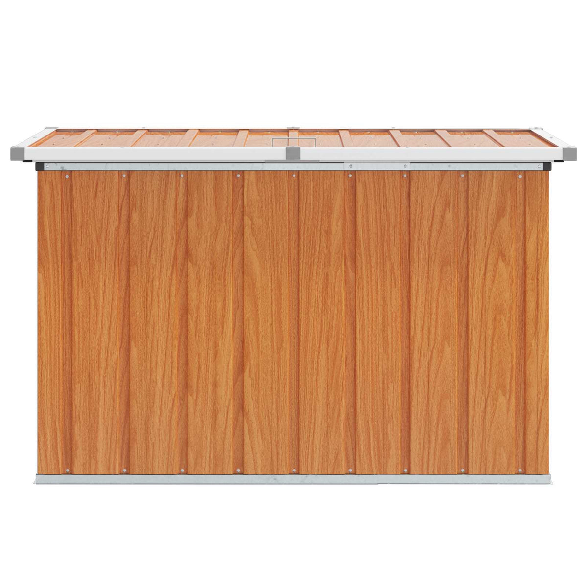 Outdoor Storage Box Wood 109 x 67 x 65 cm Galvanised Steel