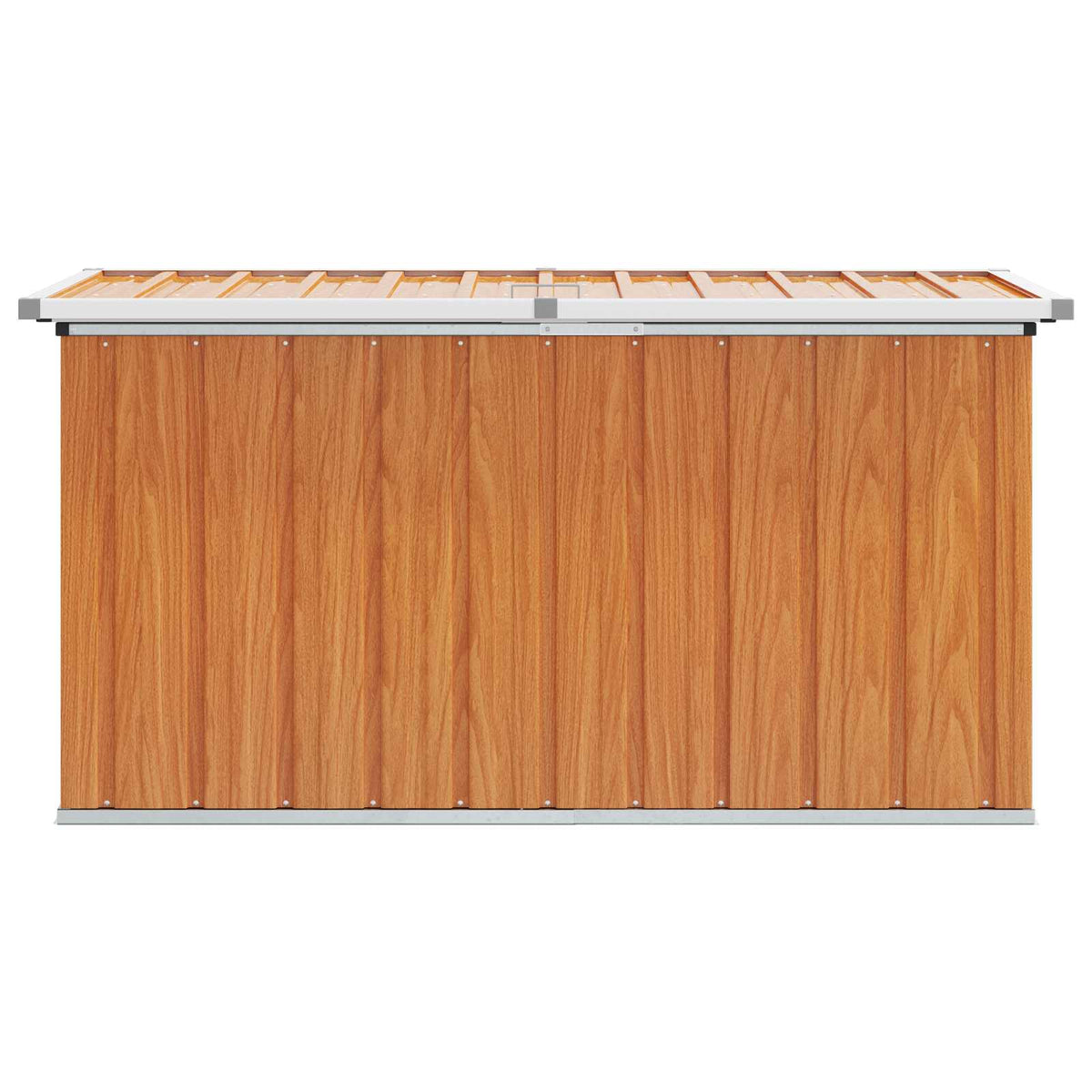 Outdoor Storage Box Wood 129 x 67 x 65 cm Galvanised Steel