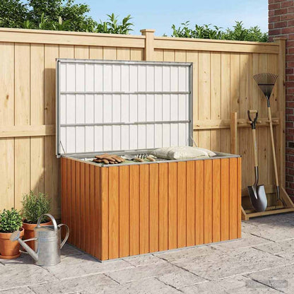 Outdoor Storage Box Galvanised Steel 171 x 99 x 93 cm Wood-like