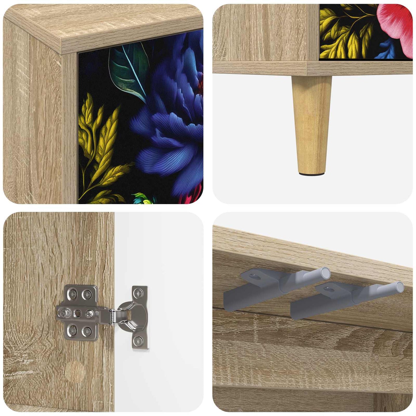 Sideboard KIEL Sonoma 69 x 33 x 75 cm Engineered Wood
