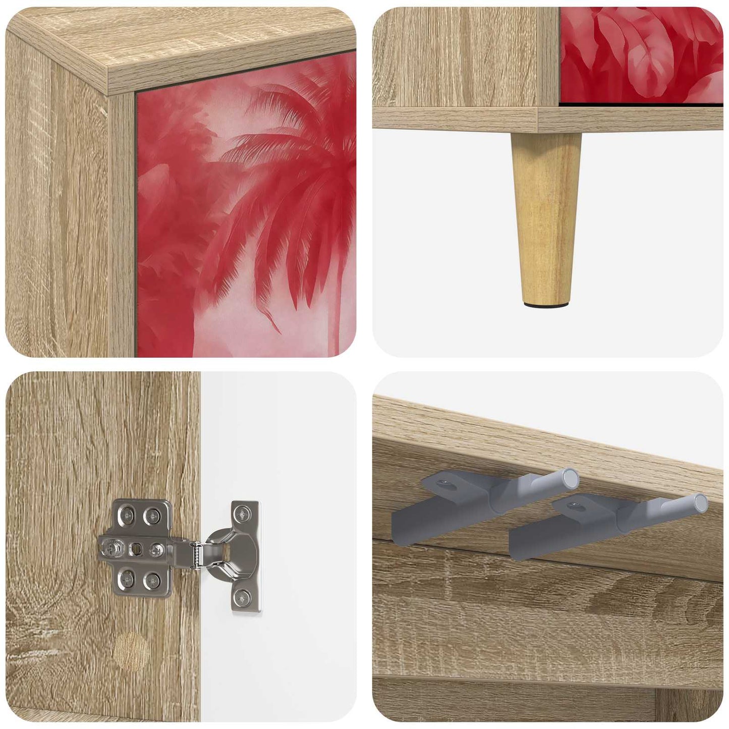 Sideboard AACHEN Sonoma 69 x 33 x 75 cm Engineered Wood