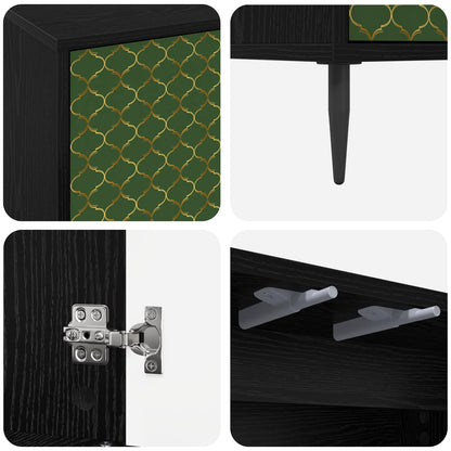 Sideboard GELEEN Black Oak 69 x 33 x 76 cm Engineered Wood