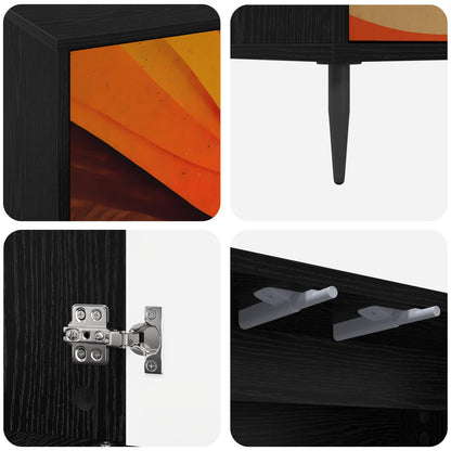 Sideboard BONN Black Oak 69 x 33 x 76 cm Engineered Wood