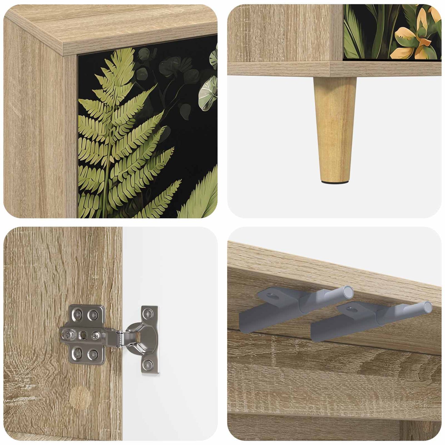 Sideboard RHENEN Sonoma 102 x 33 x 75 cm Engineered Wood