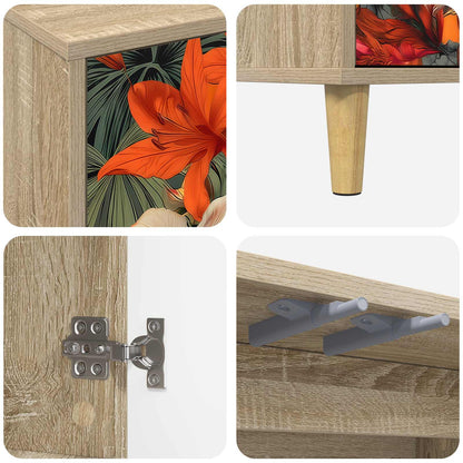 Sideboard GENNEP Sonoma 102 x 33 x 75 cm Engineered Wood
