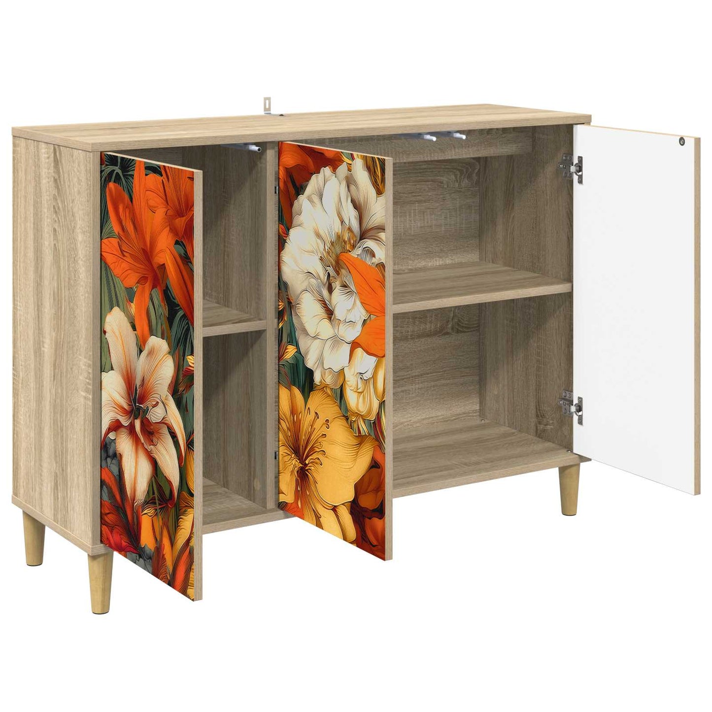 Sideboard GENNEP Sonoma 102 x 33 x 75 cm Engineered Wood
